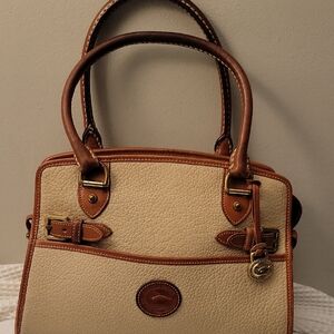 Chic Cream and Brown Satchel